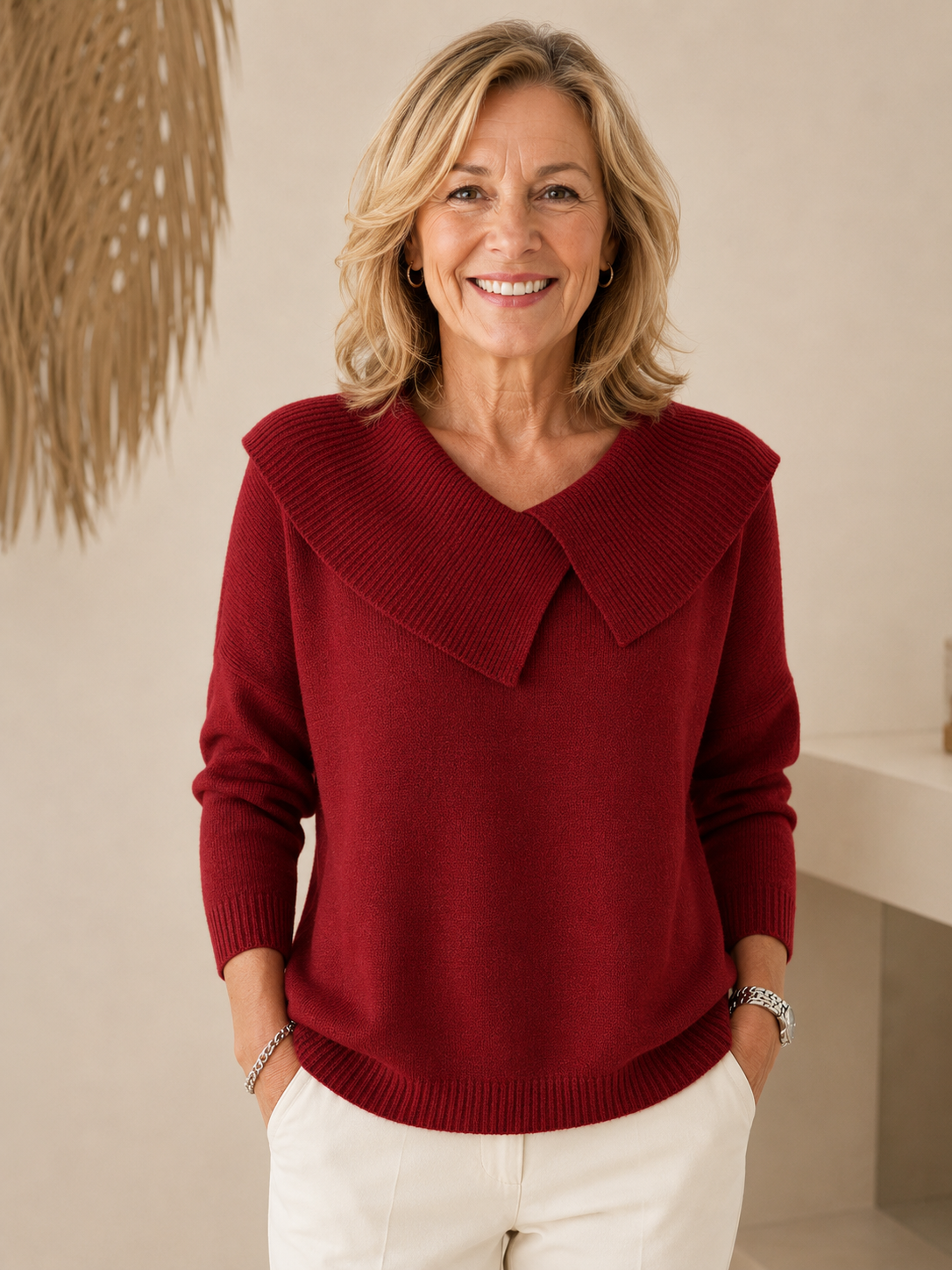Sunnora | Pull Chaud à Col Doux