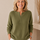 Helena | Pull Henley Boutonné en Maille