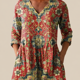 Victoria | Blouse Longue a Imprime Graphique