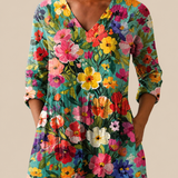 Maya | Blouse Longue a Imprime Graphique