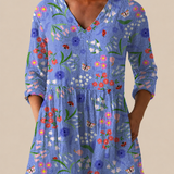 Amandine | Blouse Longue a Imprime Graphique