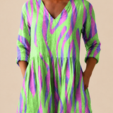 Myriam | Blouse Longue a Imprime Graphique