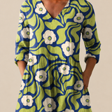 Thalie | Blouse Longue a Imprime Graphique