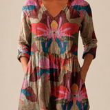 Aline | Blouse Longue a Imprime Graphique