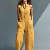 Camille – Robe Maxi en Lin sans Manches