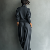 Audrey – Robe Maxi Tricot Col Montant