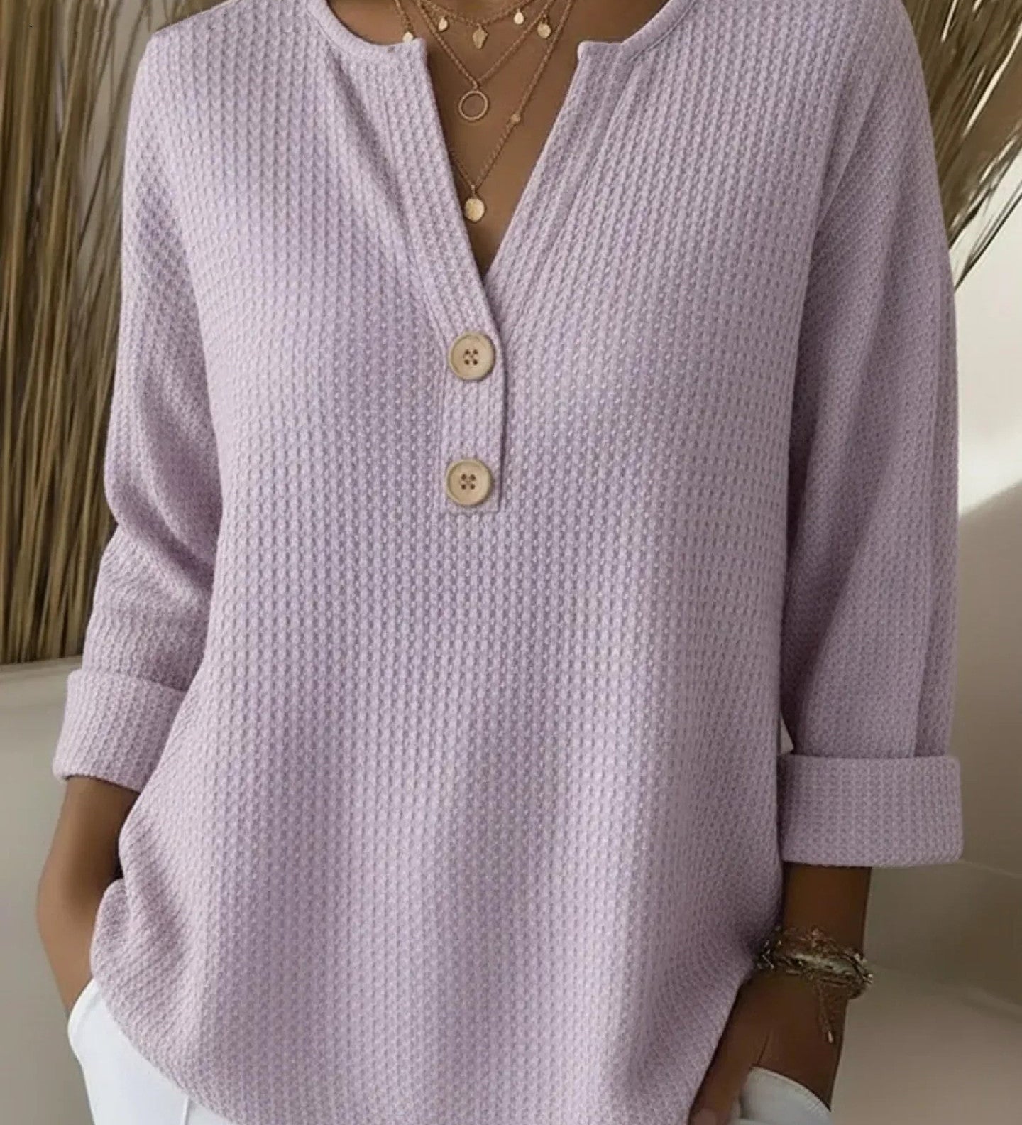 Lucinda | Haut Henley Boutonné