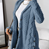 Éloïse | Cardigan Long Duveteux à Capuche