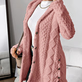 Éloïse | Cardigan Long Duveteux à Capuche