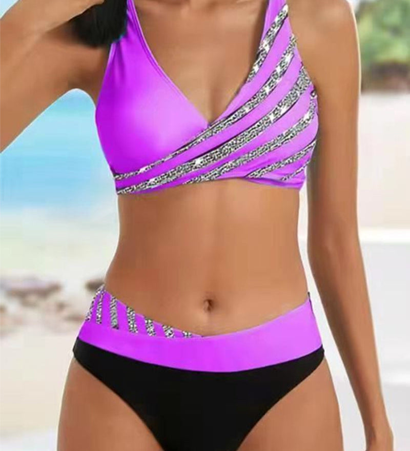 Mona - Bikini imprimé aux tons chauds