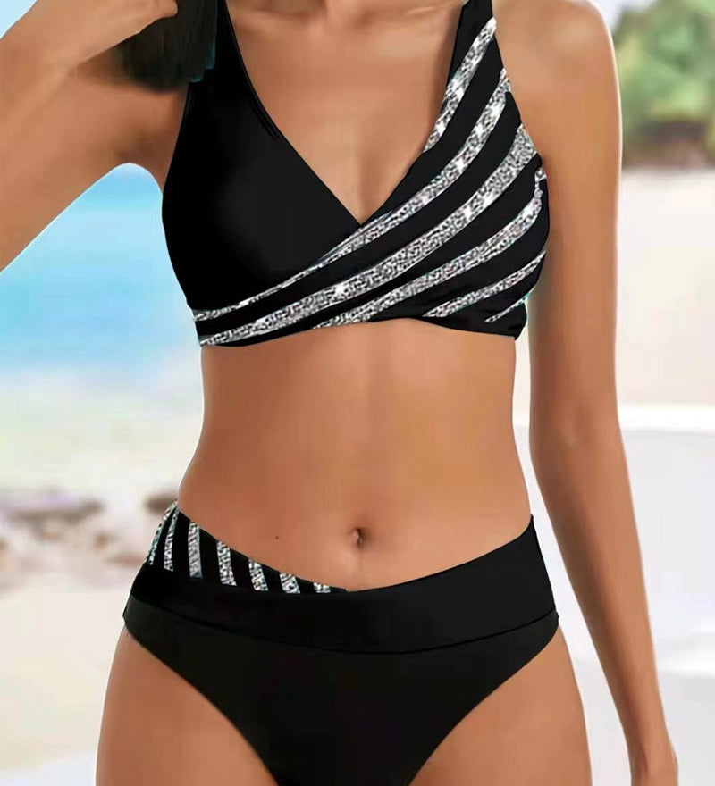 Mona - Bikini imprimé aux tons chauds