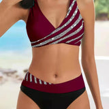 Mona - Bikini imprimé aux tons chauds