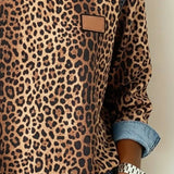 Flavie | Pull a Col Rond Imprime Leopard