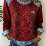 Flavie | Pull a Col Rond Imprime Leopard