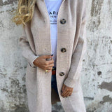 Roxane | Cardigan Long en Maille à Boutons