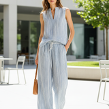 Léonie | Ensemble Palazzo décolleté profond