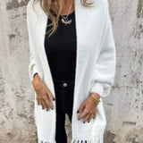 Élise | Cardigan Long et Chaud en Maille