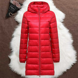Doudoune Longue Mi-Saison Helsa Rouge