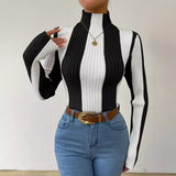 Clemence | Pull Rayures Col Montant