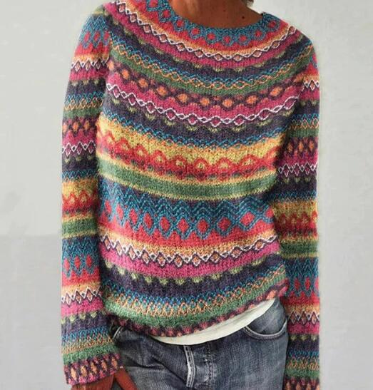Karine | Pull Raye Arc-en-Ciel