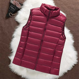 Gilet Matelassé Isa Rouge Foncé