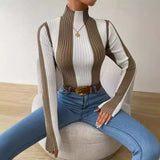 Clemence | Pull Rayures Col Montant