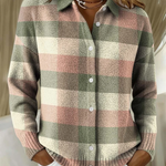 Marianne | Cardigan à Carreaux Pastel
