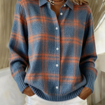 Nicole | Cardigan à Carreaux Boutonné