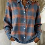 Nicole | Cardigan à Carreaux Boutonné