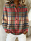 Dominique | Cardigan à Carreaux Multicolore Boutonné