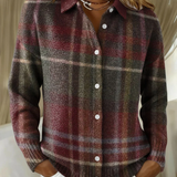 Corinne | Cardigan à Carreaux Classique