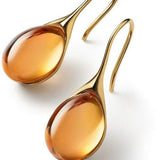 Boucles d'Oreilles en Cristal d'Or et d'Argent
