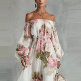 Piwonia | Robe Maxi Épaules Dénudées