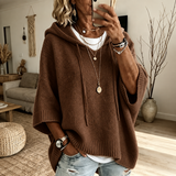 Louise – Pull Poncho Marron