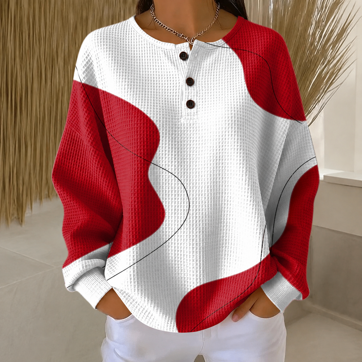 Isaure – Sweat Rouge et Blanc