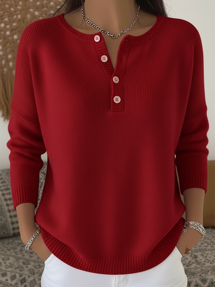 Océane | Pull Boutoné Décontracté