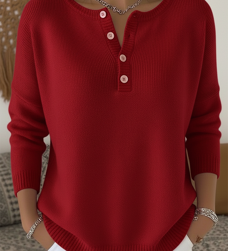 Océane | Pull Boutoné Décontracté