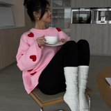 Manon | Pull Oversize a Motif Coeurs