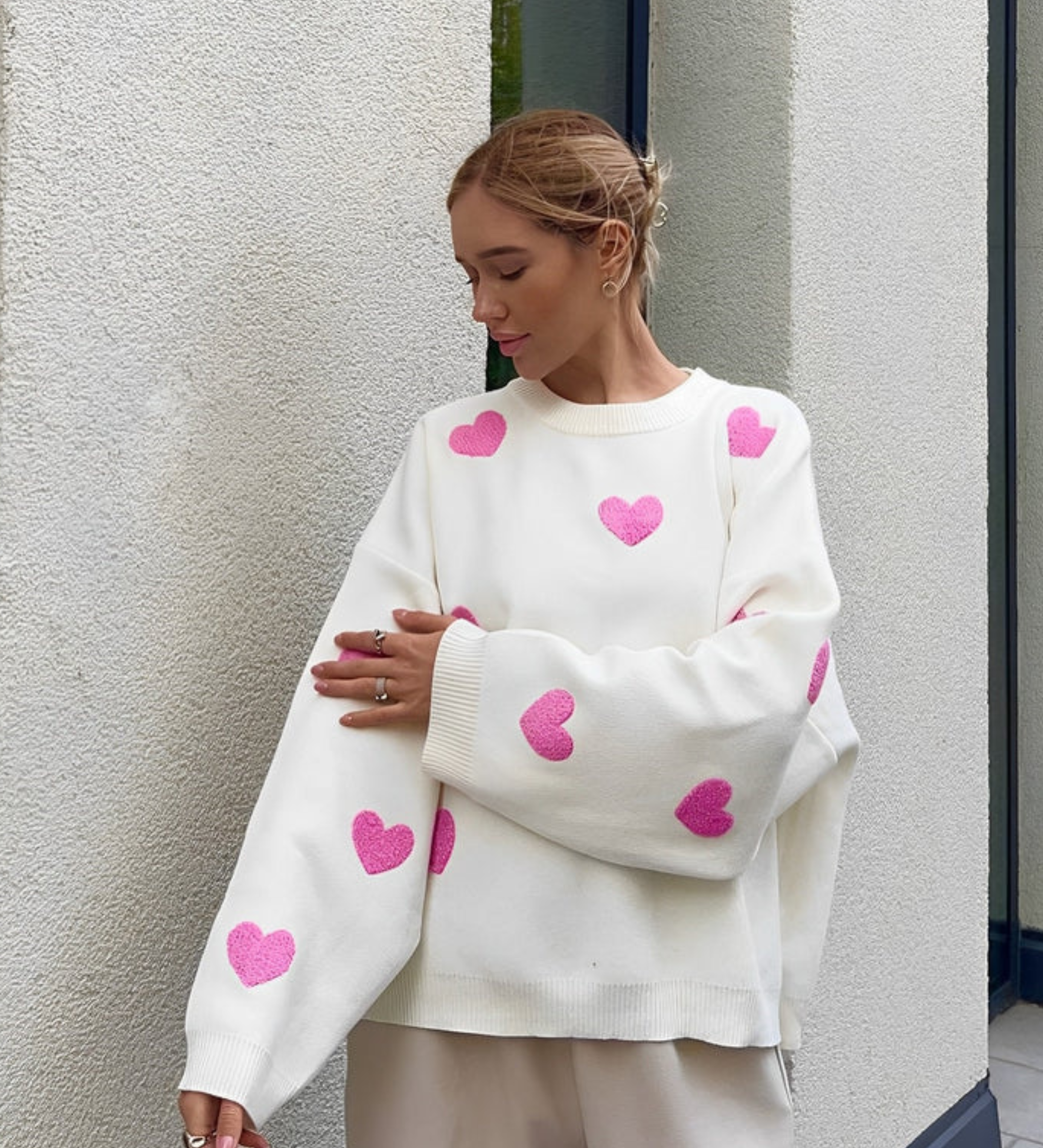 Manon | Pull Oversize a Motif Coeurs
