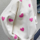 Thea | Pull Brode de Coeurs pour Femme