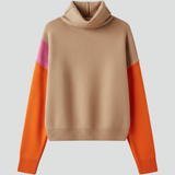 Angelique | Pull Col Haut a Poignets Coteles
