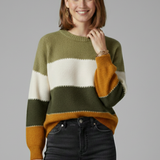 Celine | Pull Raye a Col Rond