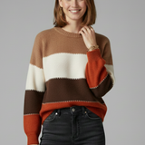 Celine | Pull Raye a Col Rond