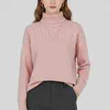 Blanche | Pull Torsade a Col Roule
