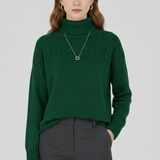 Blanche | Pull Torsade a Col Roule