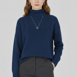 Blanche | Pull Torsade a Col Roule
