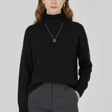 Blanche | Pull Torsade a Col Roule