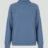 Blanche | Pull Torsade a Col Roule