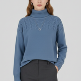 Blanche | Pull Torsade a Col Roule