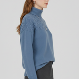 Blanche | Pull Torsade a Col Roule